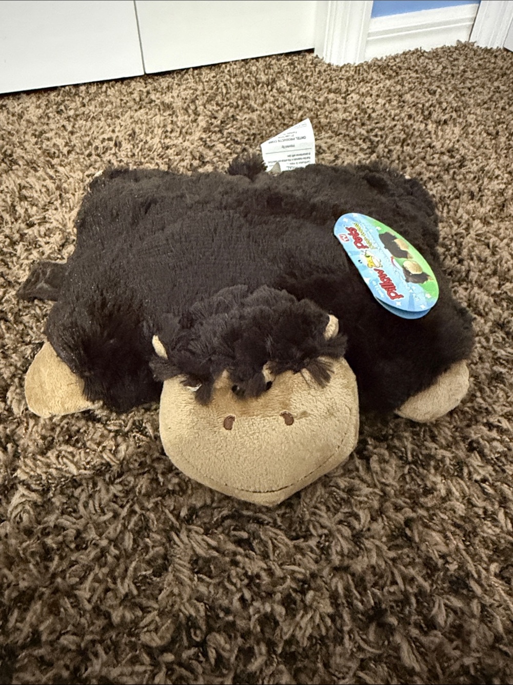 Black and Tan Plush Sheep Stuffed Animal - Brand Unknown
